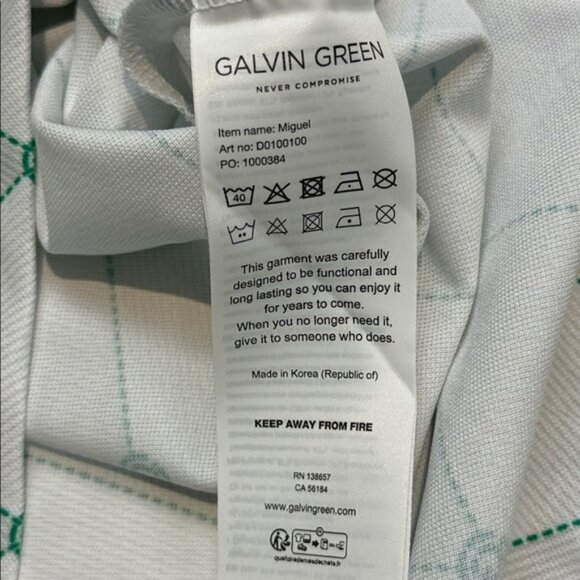 Galvin Green Men's Polo with Green Accents Size XL - Picture 7 of 8